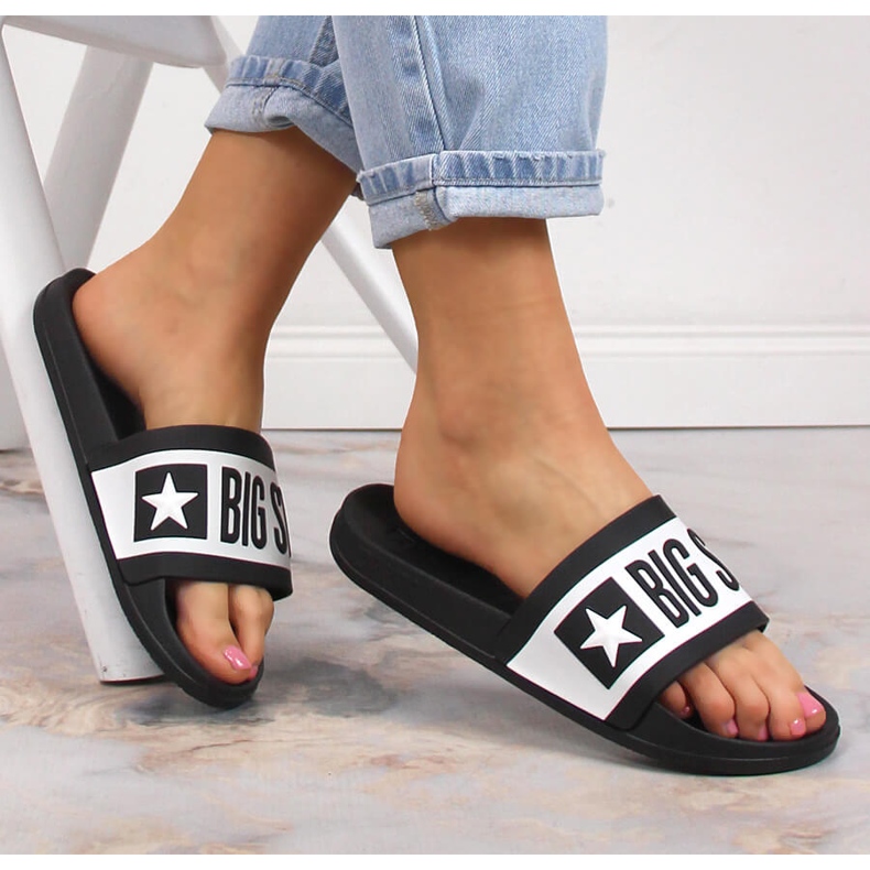 Chaussons de sport noirs Big Star LL274739 blanche