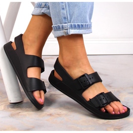 Sandales de sport en mousse noire pour femme Big Star LL274745 le noir