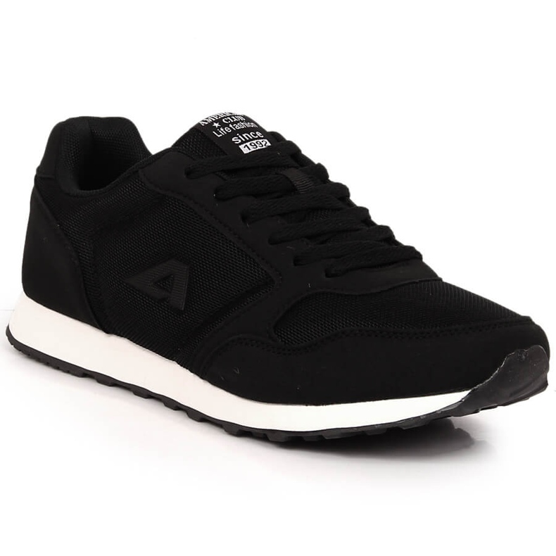 American Club 136/23 chaussures de sport à lacets noires le noir