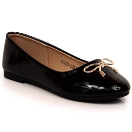 Ballerines noires laquées pour fille Vinceza OCA23-2257