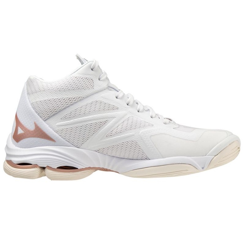Mizuno Wave Lightning Z7 Mid W V1GC225036 chaussures de volley-ball blanche blanche Mizuno Wave Lightning Z7 Mid W V1GC225036 chaussures de volley-ball blanche blanche