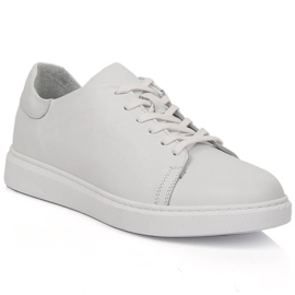 Chaussures de sport homme en cuir blanc T.Sokolski W22-472