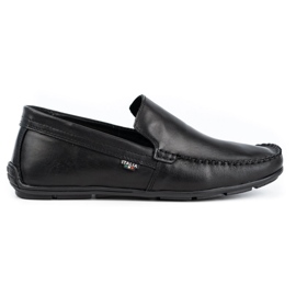 Olivier Mocassins cuir homme 085KNT grain noir