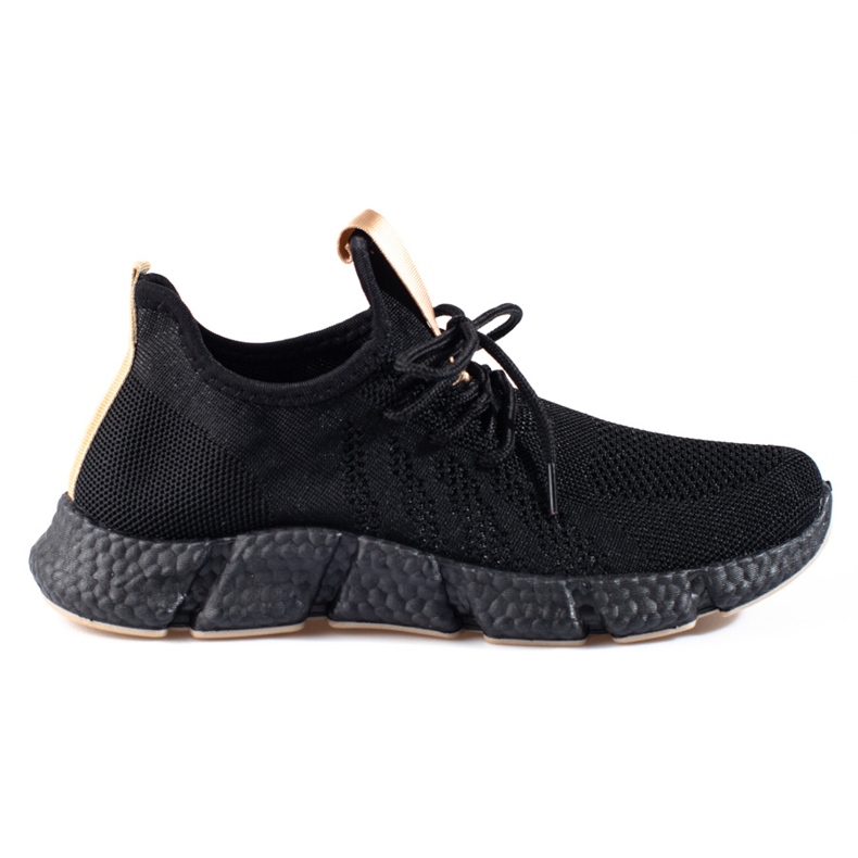 Chaussures de sport Shelovet noires avec empiècement beige le noir