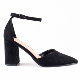 Escarpins en daim noir Shelovet, femmes le noir