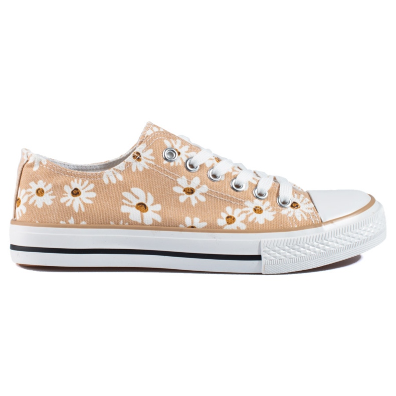 Baskets à fleurs beiges Shelovet, femmes