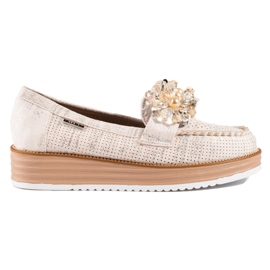 Chaussures femme Shelovet beige avec cristaux