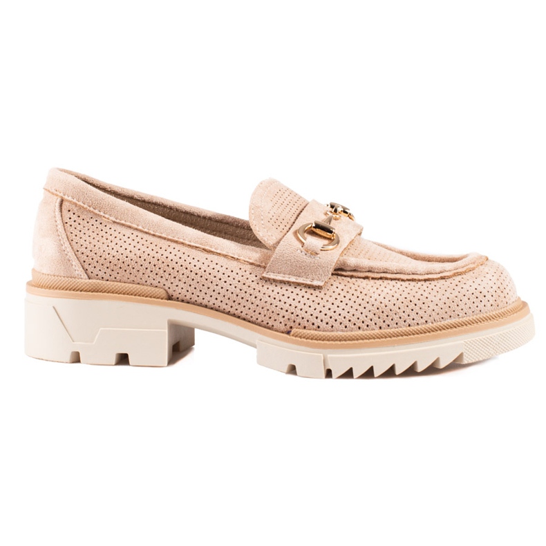 Seastar Mocassins pour femmes ajourés sur la plate-forme beige Shelovet