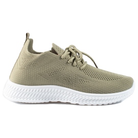 Chaussures de sport textiles vertes Shelovet