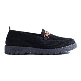 Mocassins textile femme Shelovet noir