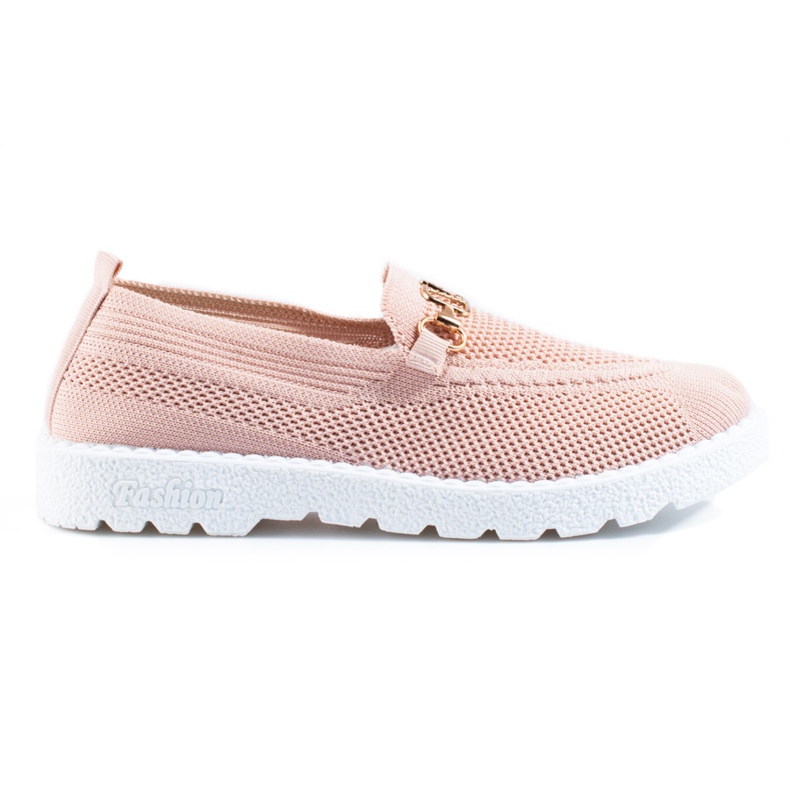 Mocassins femme Shelovet en textile poudré rose