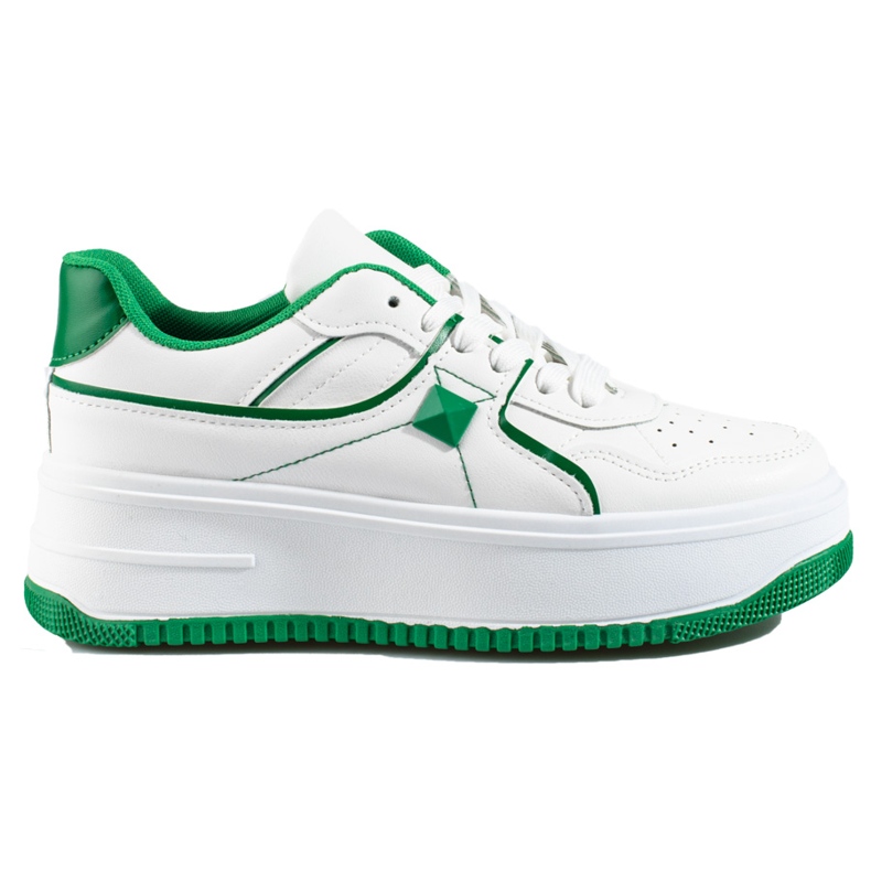 Chaussures de sport femme Shelovet blanc et vert blanche