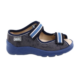Chaussures enfant Befado 869X159 bleu marine bleu gris