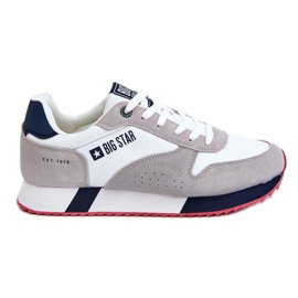 Système de mousse à mémoire de forme pour homme Big Star Chaussures de sport LL174160 Blanc-Gris