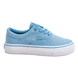Baskets à plateforme en tissu Big Star LL274146 Bleu clair