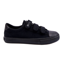 Baskets Classiques En Tissu Pour Homme Avec Velcro Big Star LL174631 Noir