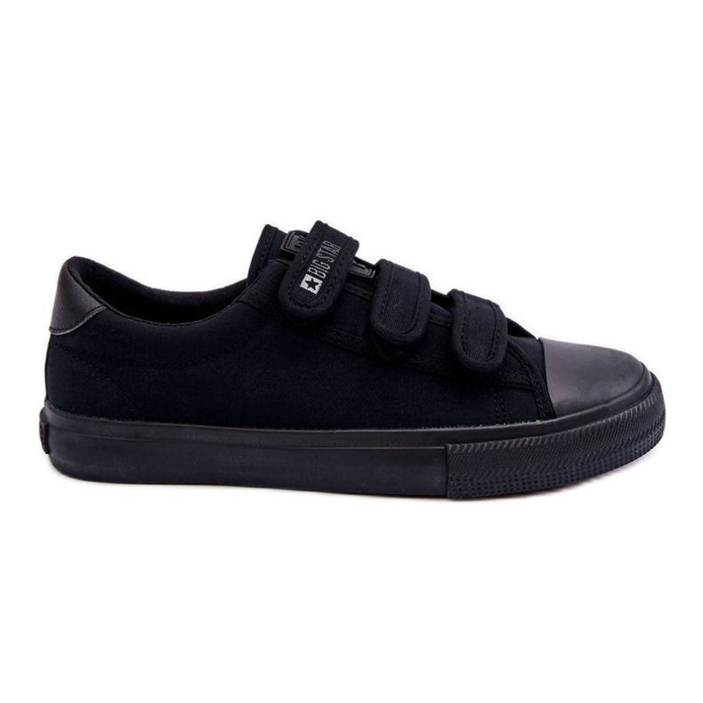 Baskets Classiques En Tissu Pour Homme Avec Velcro Big Star LL174631 Noir le noir