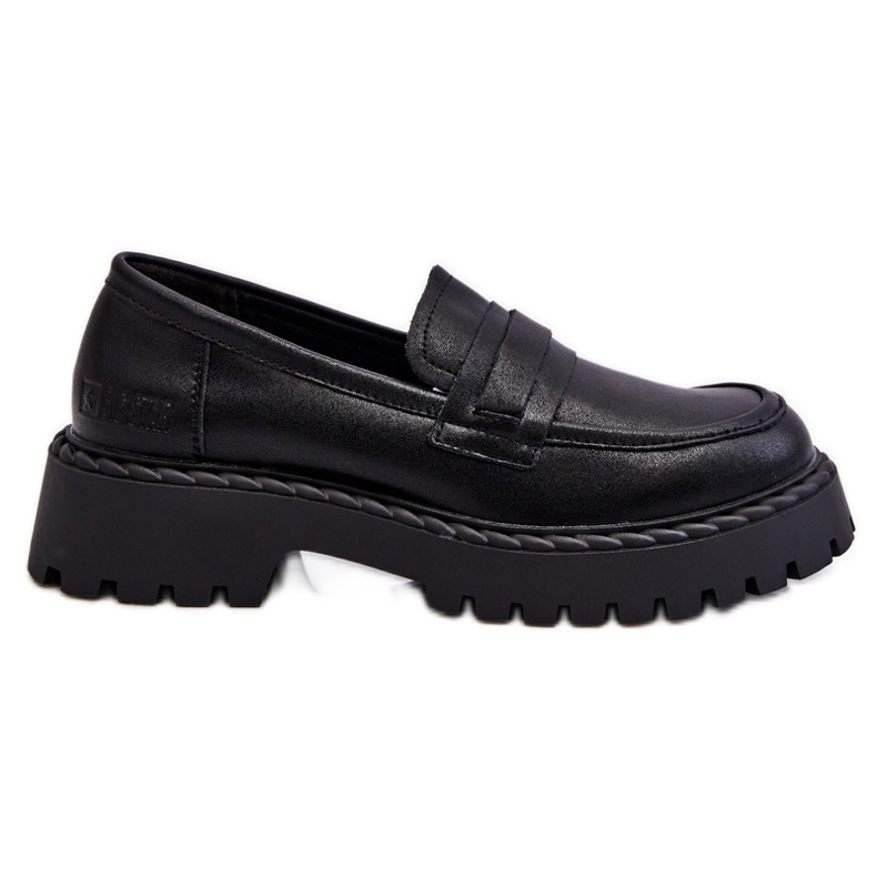 Mocassins Femme Big Star Cuir Chaussures LL274458 Noir le noir