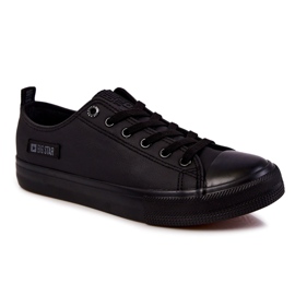 Baskets basses en cuir pour hommes Big Star KK174009 Noir