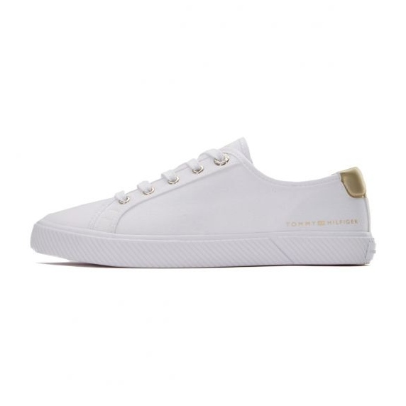 Tommy Hilfiger Baskets Vulc à lacets W FW0FW06957 Ybs blanche