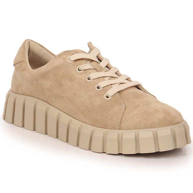 Potocki SZ12005 chaussures à plateforme en daim beige
