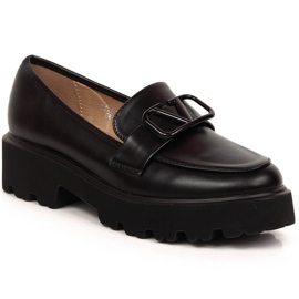 Talons hauts et chaussures à plateforme noires pour femmes Vinceza 16380