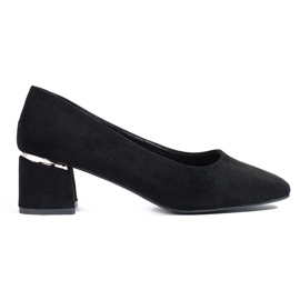 Escarpins pour femmes Vinceza sur un petit talon noir le noir