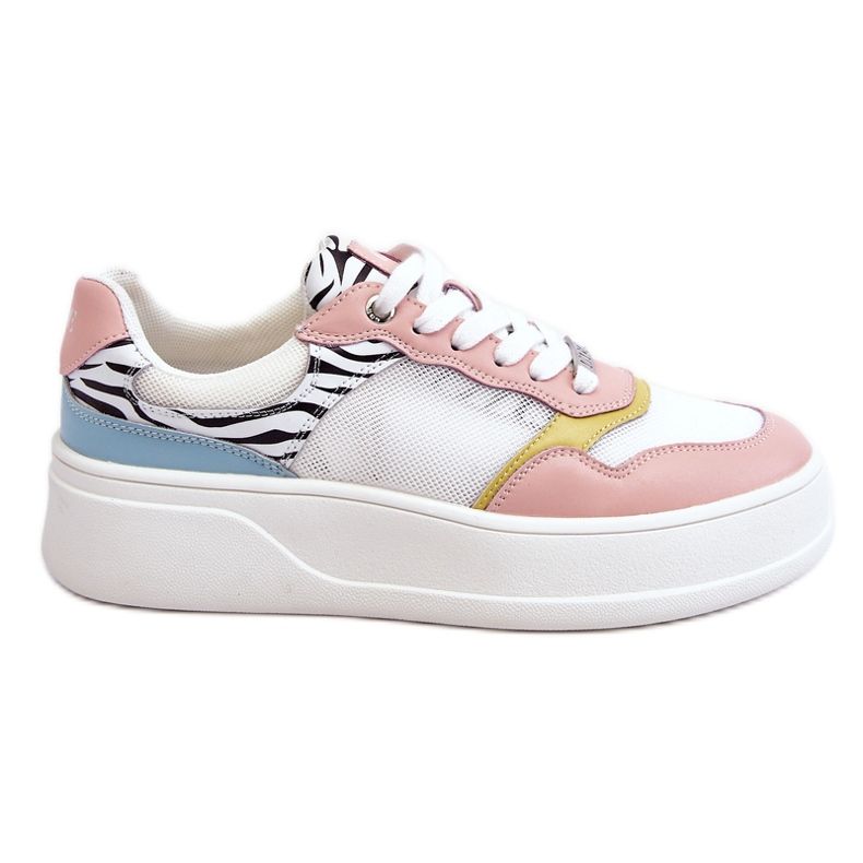 Chaussures de sport confortables pour femmes GOE LL2N4053 Multicolore blanc
