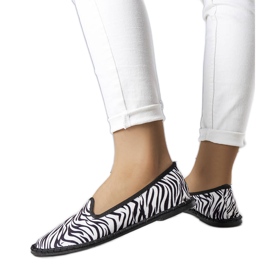 Ballerines à imprimé animalier d'Ermengardi blanc