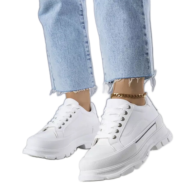 BM Baskets blanches à plateforme haute Kari