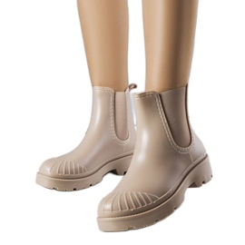 Bottes de pluie courtes beiges Michele Bottes de pluie courtes beiges Michele