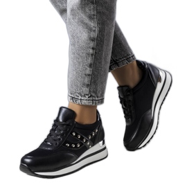 Baskets noires à semelle épaisse de Mely le noir