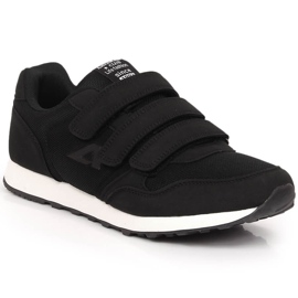 Chaussures de sport pour hommes American Club 146/23 noires avec velcro