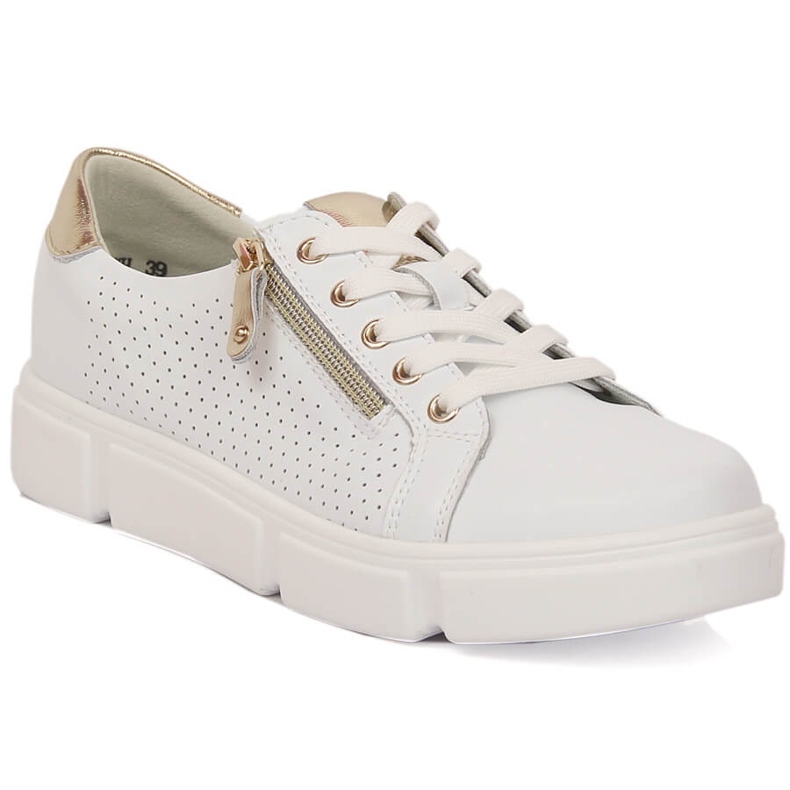 Chaussures en cuir pour femmes sur la plate-forme blanc Filippo DP4528/23 blanche Chaussures en cuir pour femmes sur la plate-forme blanc Filippo DP4528/23 blanche