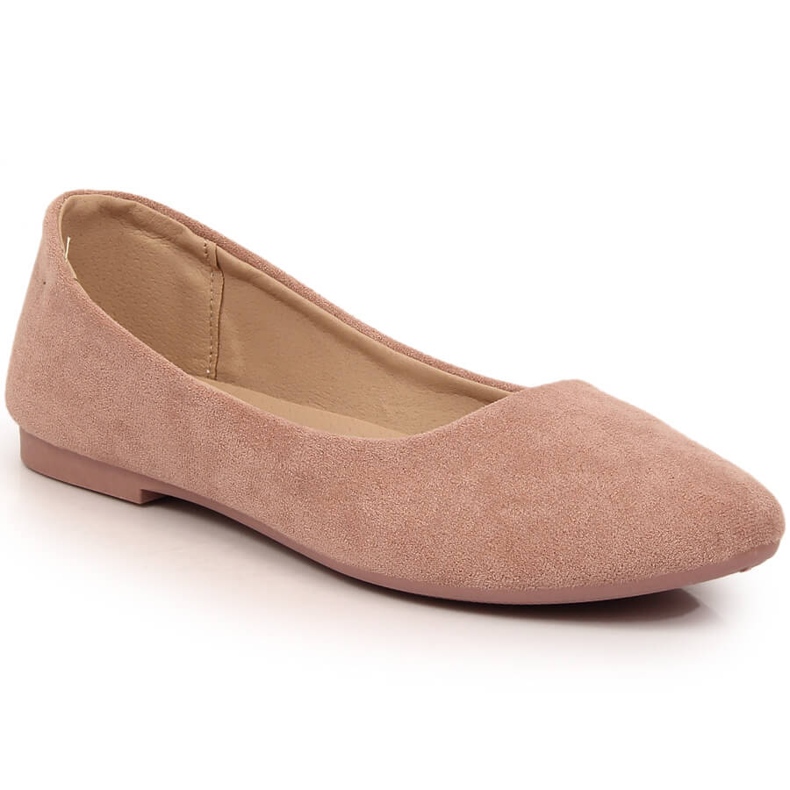 Ballerines en daim pour femme rose sale eVento 1031