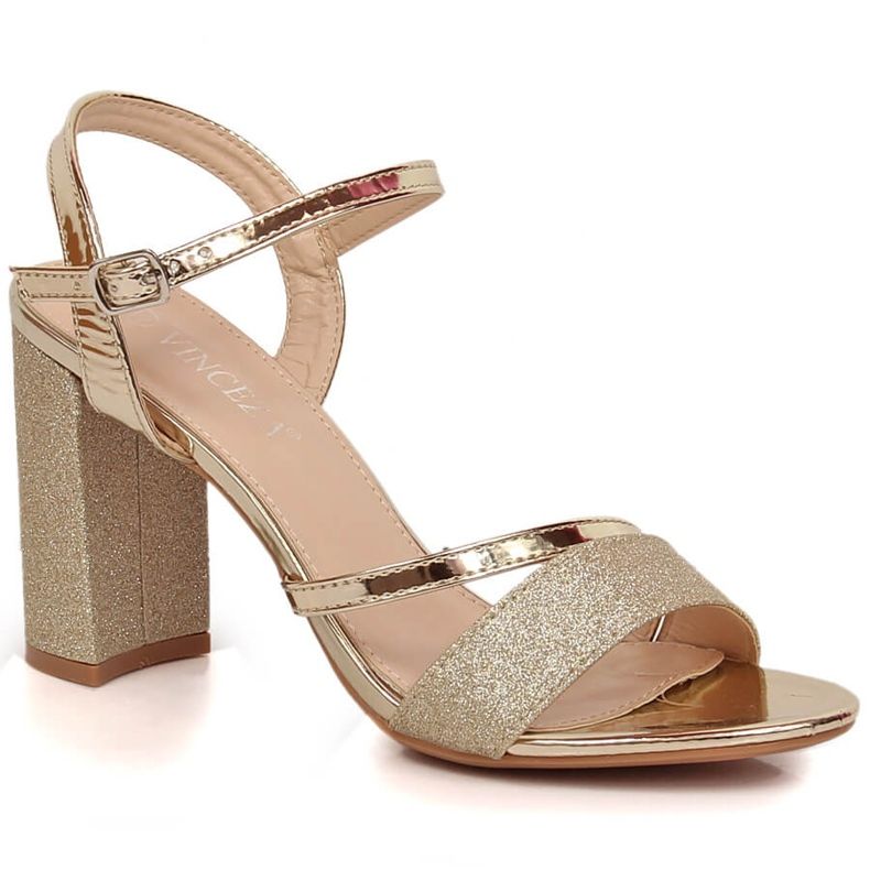 Sandales en brocart doré pour femme sur le poteau Vinceza 2255 d'or Sandales en brocart doré pour femme sur le poteau Vinceza 2255 d'or