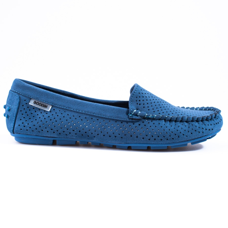 Goodin Mocassins en cuir Shelovet bleu clair