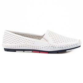 Mocassins ajourés pour femme blanc Shelovet