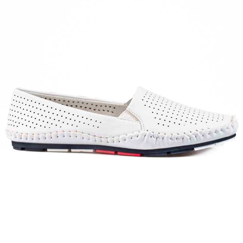 Mocassins ajourés pour femme blanc Shelovet blanche Mocassins ajourés pour femme blanc Shelovet blanche