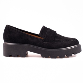 Chaussures femme Vinceza en daim noir le noir