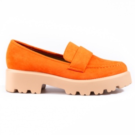 Chaussures femme Vinceza en daim orange