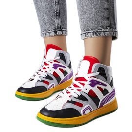 Bottines noires de Marjorie blanche