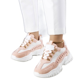 Baskets Mindy blanches et roses