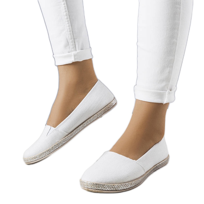 Espadrilles à paillettes blanches de Margaret