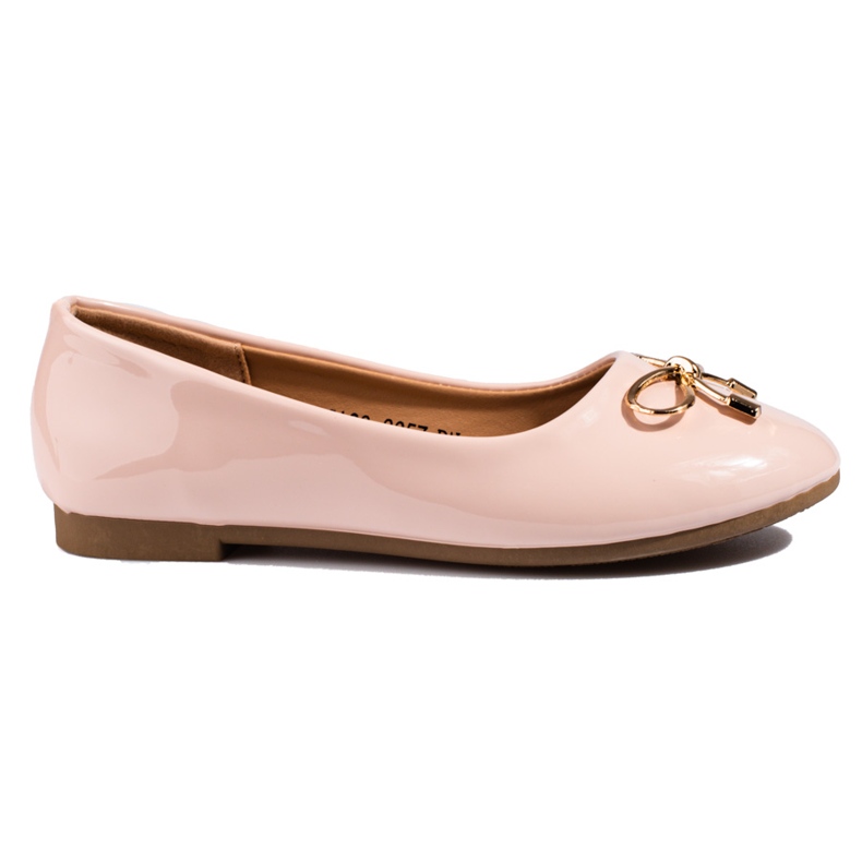 Vinceza Ballerine fille Shelovet laquée poudre rose