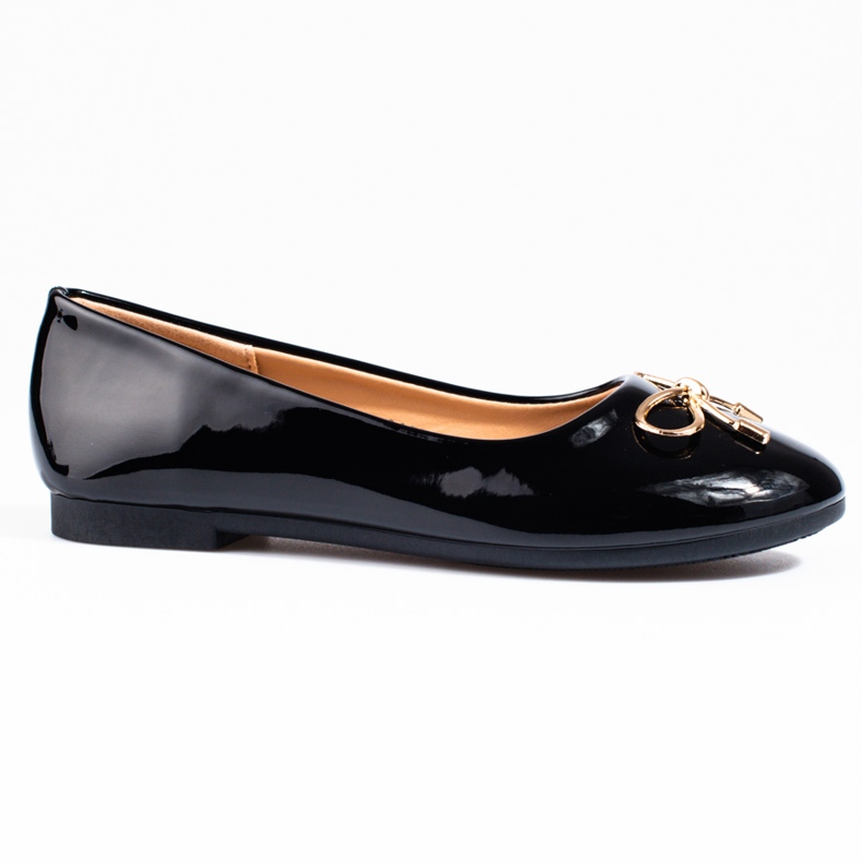 Vinceza Ballerines fille Shelovet laquées noir le noir