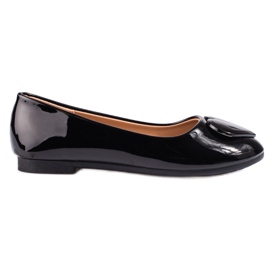 Ballerines enfant Vinceza blanches avec coeur noir