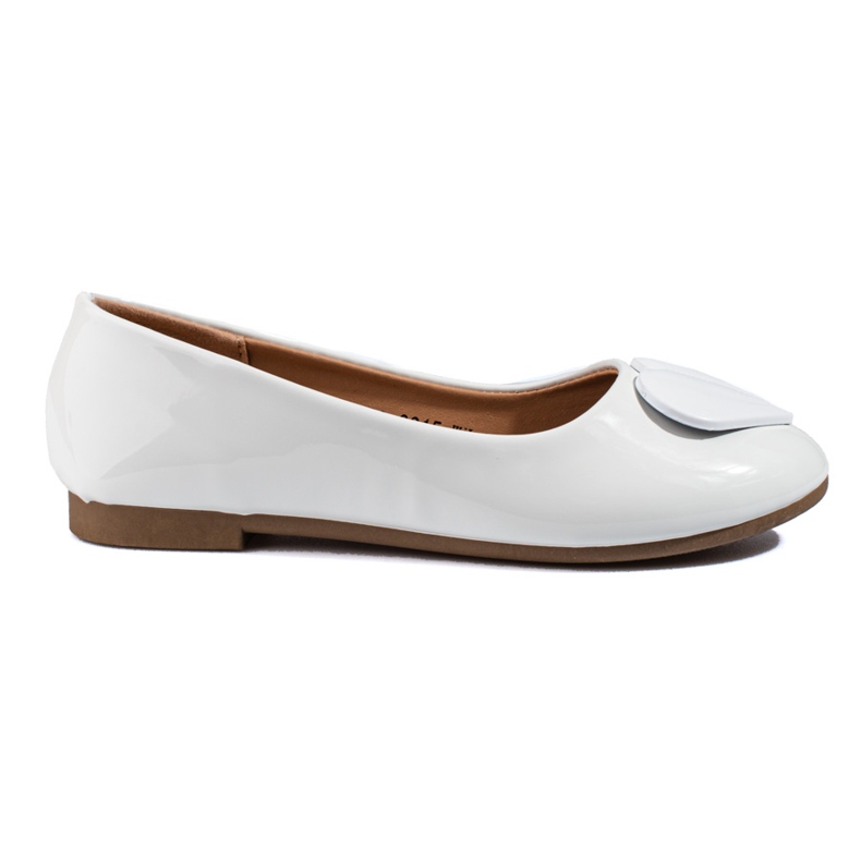 Vinceza Ballerines filles avec un coeur blanc blanche Vinceza Ballerines filles avec un coeur blanc blanche