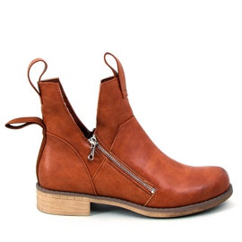 BM Bottes à coupe printanière de Franco Camel brun BM Bottes à coupe printanière de Franco Camel brun