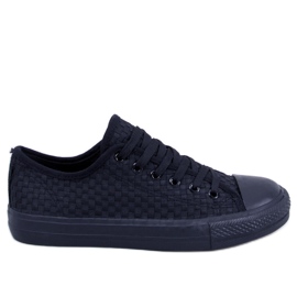 Baskets Sears noires de couleur unie le noir